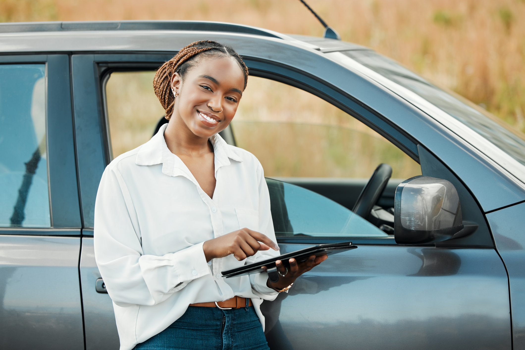 Car insurance, tablet