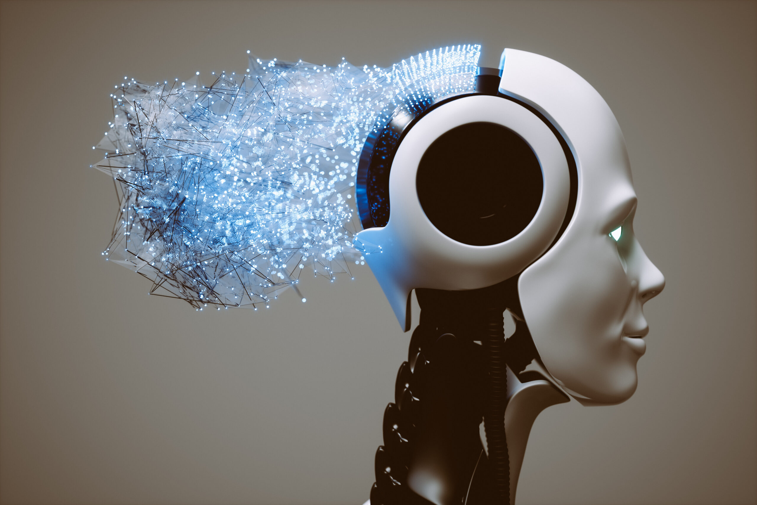 Robot with data representing machine learning and AI for procurement classification