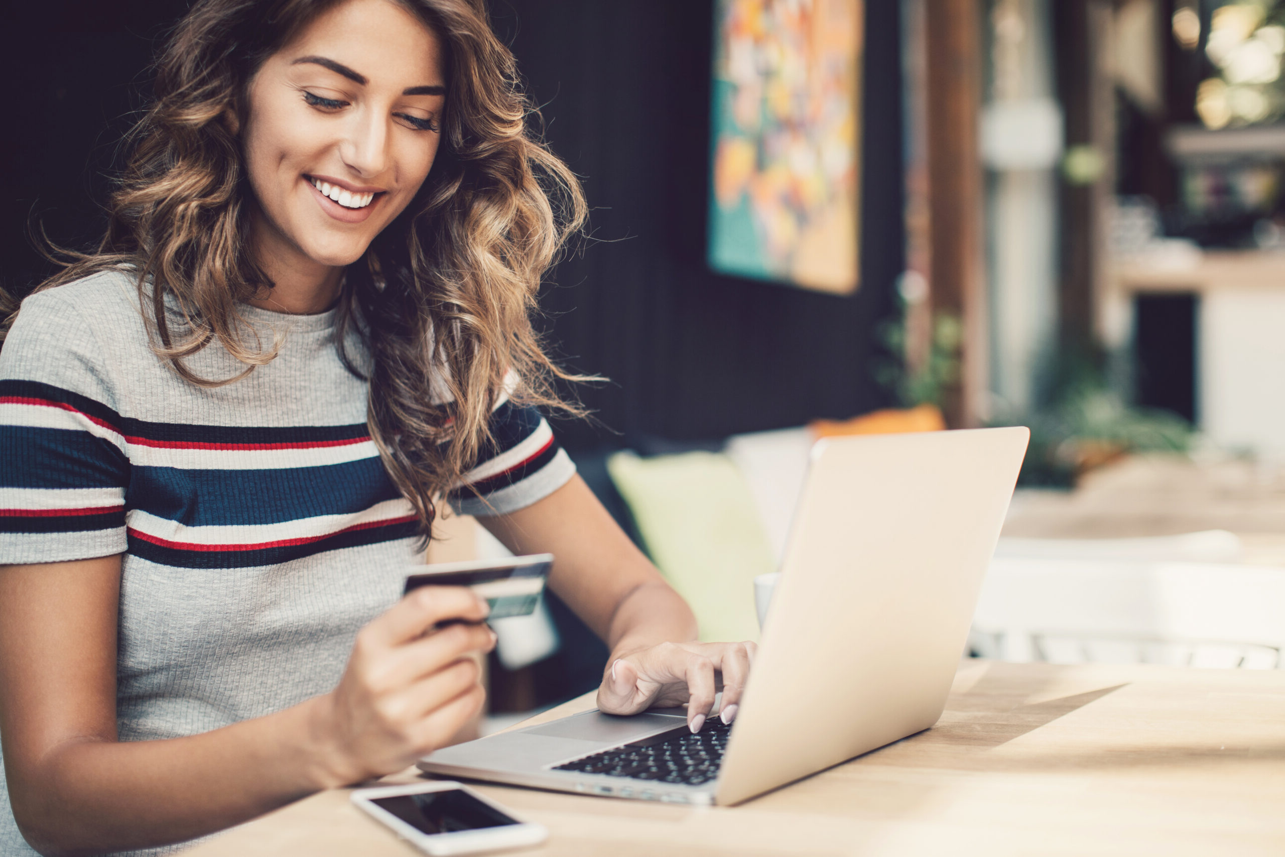 Shopping online with card