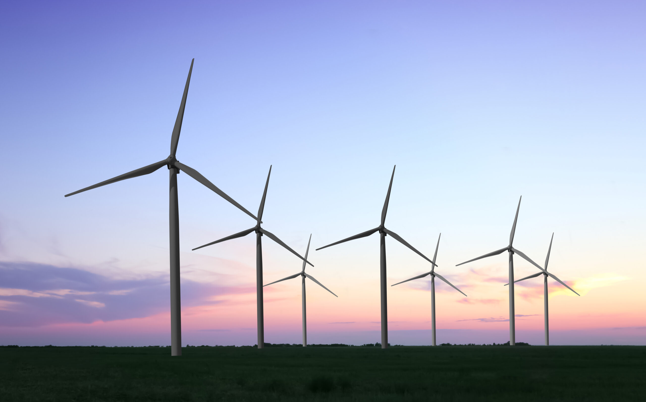 Wind Turbines In Field