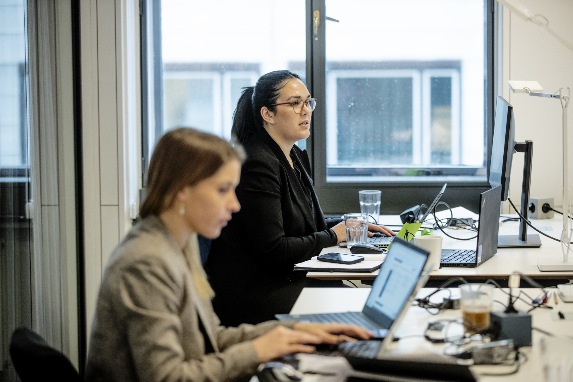 Two women in an office