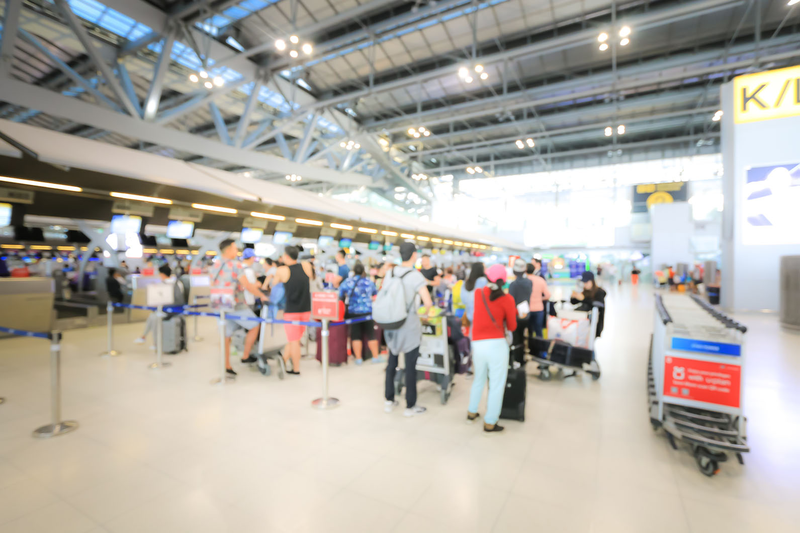 Blurred image of airport