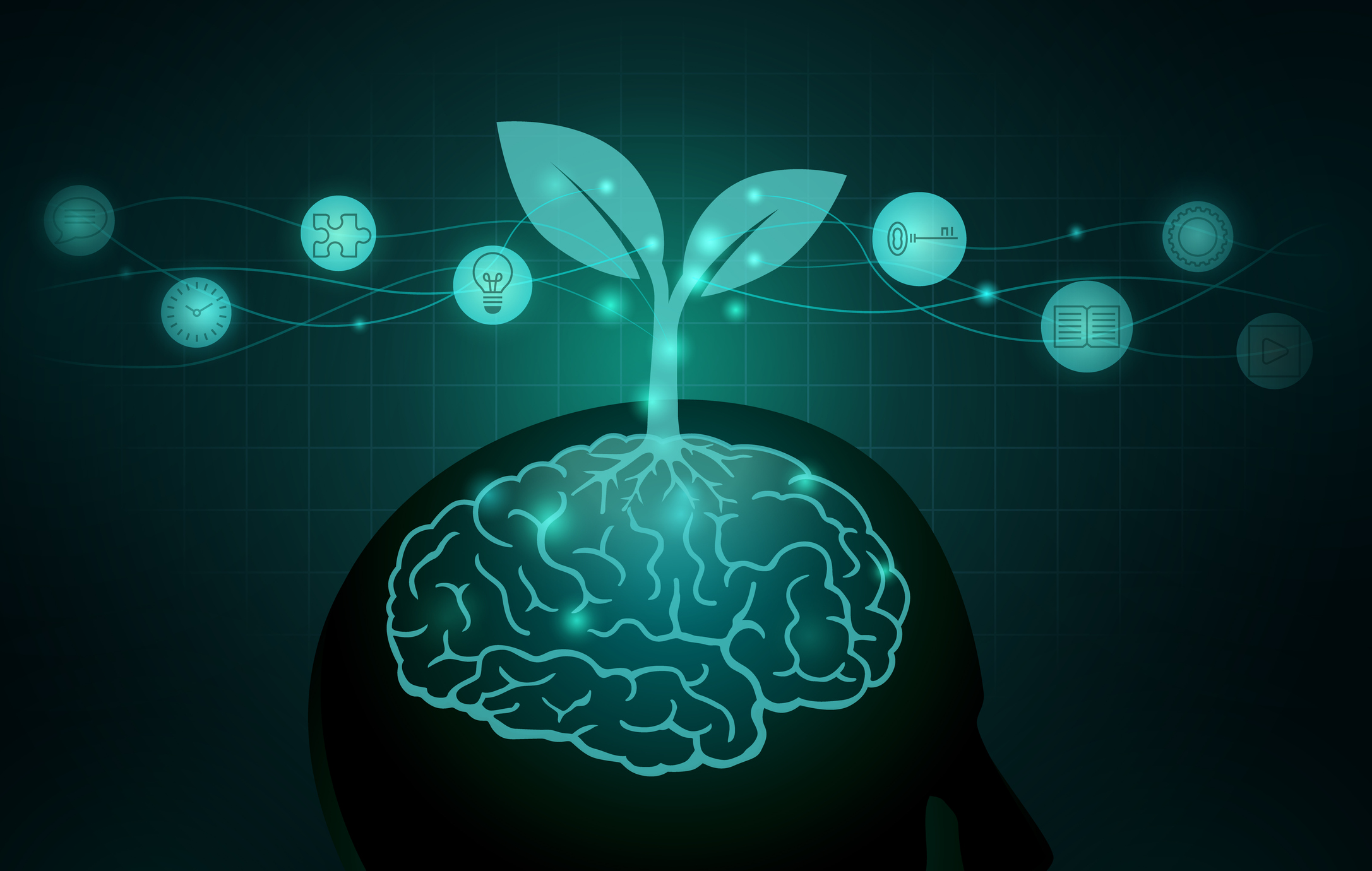 Tree growing out of human brain