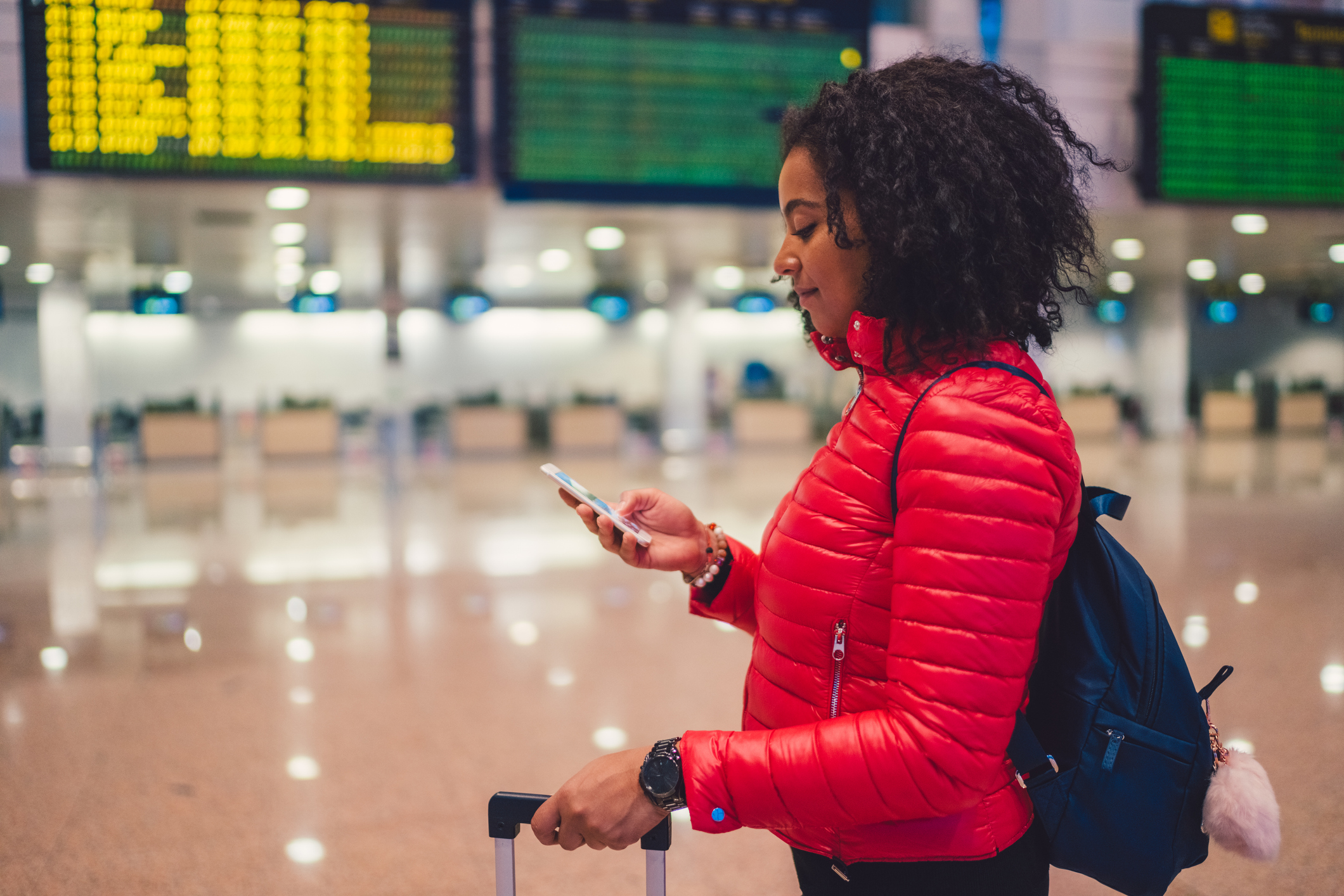 Young woman at the airport